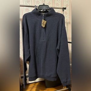 Woolrich Bromley Navy Quarter Zip Pullover Sweater 8090 Mens S-Large cotton top